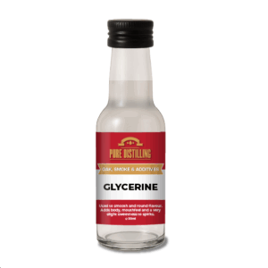 Glycerine bottle for smooth spirits flavouring.