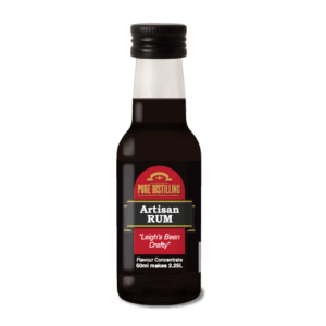 Pure Distilling Artisan Rum flavour concentrate bottle.