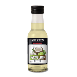 Coconut lime vodka essence bottle, 50ml.