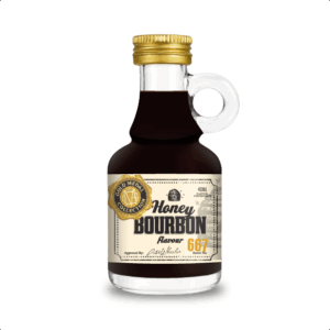 Bottle of honey bourbon liqueur, gold medal winner.