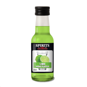 Lime flavour vodka bottle, 50ml, Spirits Unlimited