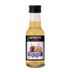 Passionfruit vodka flavour bottle, 50ml.