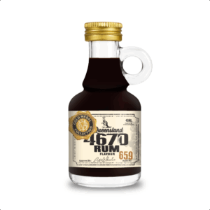 Queensland rum bottle with gold cap, 40ml.