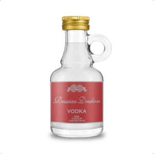 Russian Drakon vodka bottle with gold cap