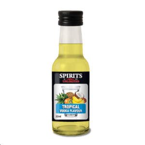 Tropical vodka flavour bottle, 50ml, Spirits Unlimited.