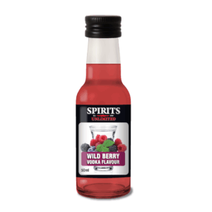 Wild berry vodka flavour bottle, 50ml.