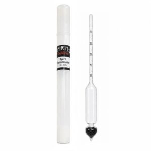 Spirit hydrometer with protective storage tube