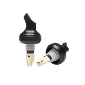 Black otoscope specula with beige connectors
